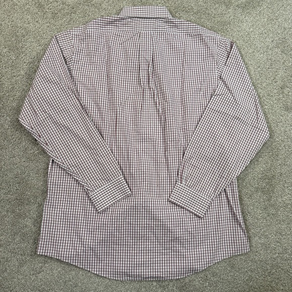 Brooks Brothers Regent Button Down Shirt Mens Large Red Red Plaid Long Sleeve - Picture 8 of 8